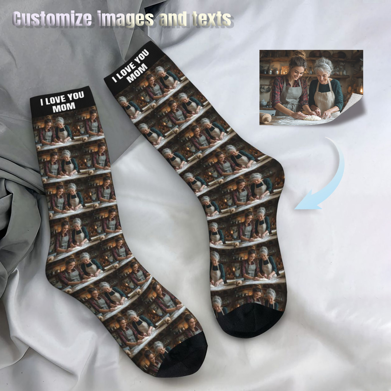 Photographic Memory - Meias fotográficas personalizadas Meias personalizadas unissex