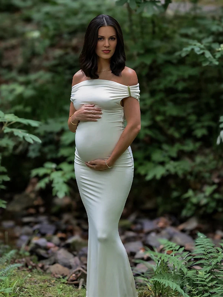 Photography Club - Vestidos de maternidade photoshoot branco fora