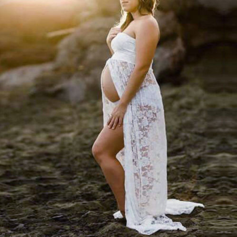 Photography Club - Vestido longo de renda para fotografia