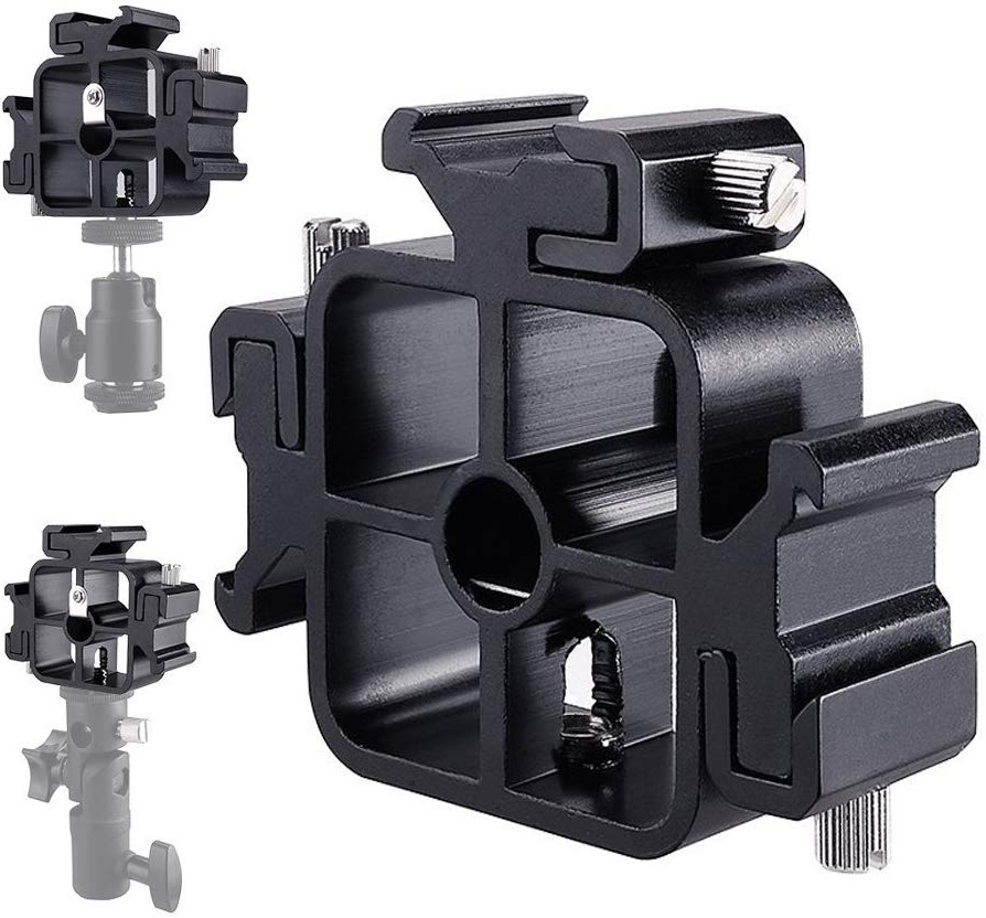 Photography Umbrella - Sapato Frio Triplo Mount Flash Bracket