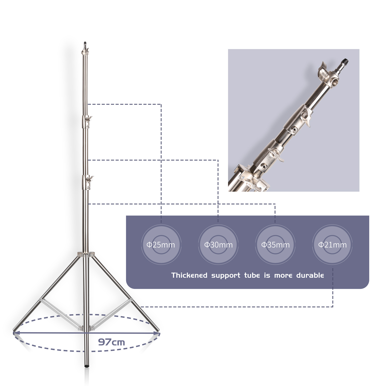 Sh 2.8m suporte de luz de aço  - Photography Basics avaliação e preço