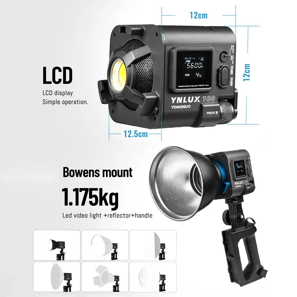 YONGNUO YNLUX100 100W 3200K-56 - Photography Videos Free avaliação e preço