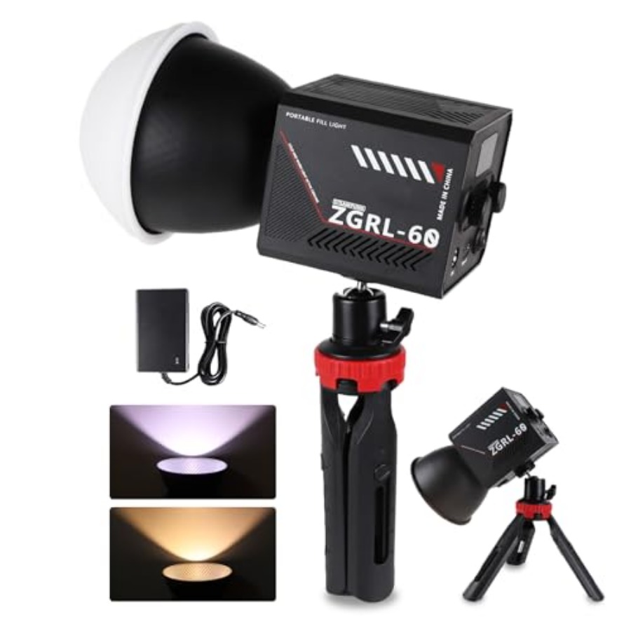 Luz de vídeo LED COB de 60W po - Photography Videos Free avaliação e preço